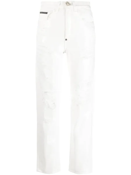 Jeansy Philipp Plein z przetarciami