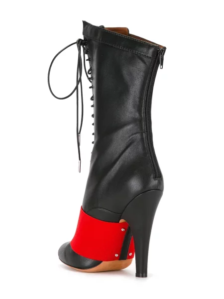 Botine Givenchy cu șireturi din dantelă negru