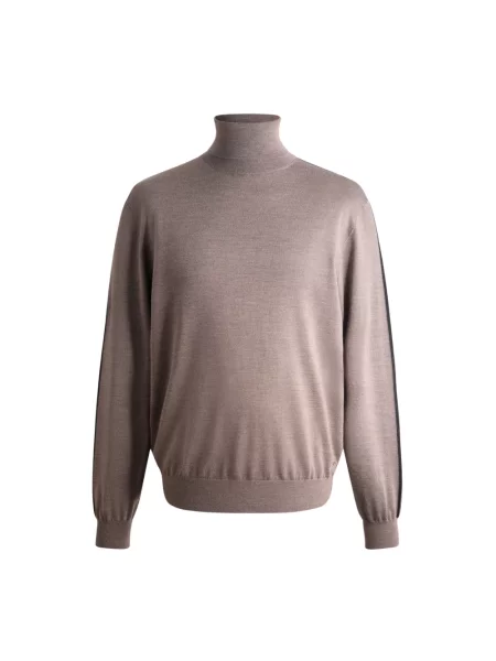Sweter Fusalp wełniany brązowy