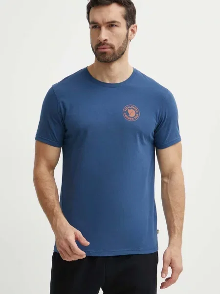 Kratka majica Fjallraven Logo T-shirt modra