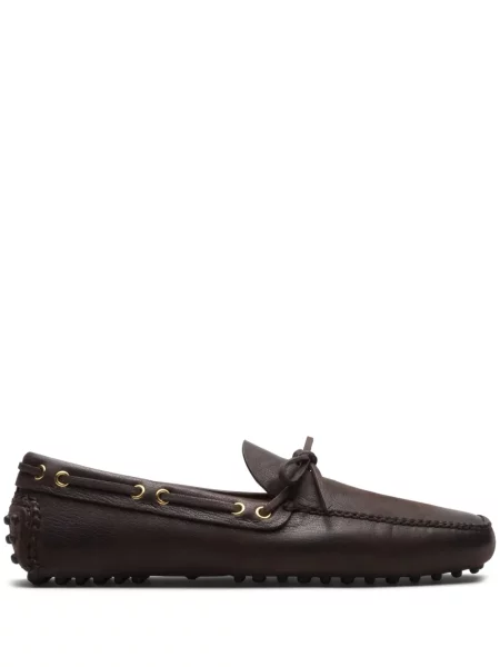 Półbuty Car Shoe skórzane brązowe