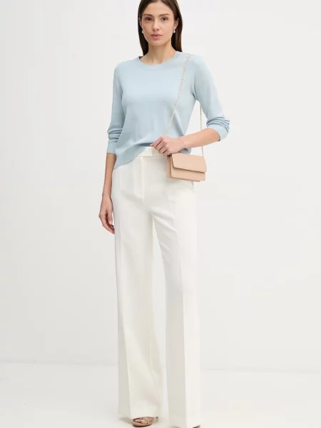 Mała mały torebka skórzana Emporio Armani skórzana beżowa