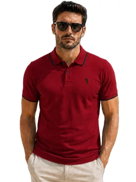 Tricou polo Lion roșu