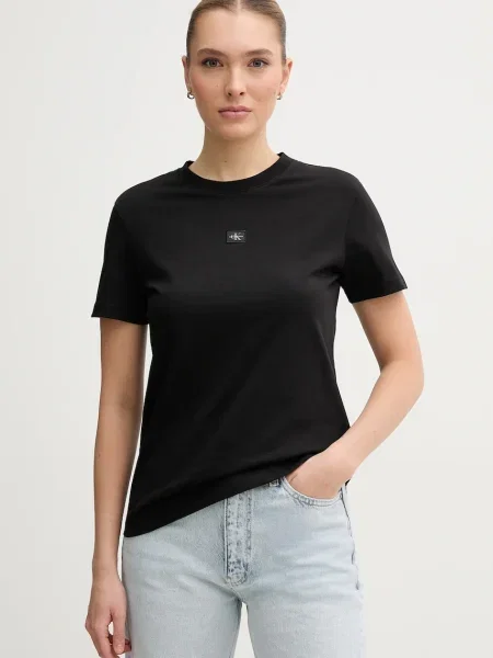 Тениска Calvin Klein Jeans черно