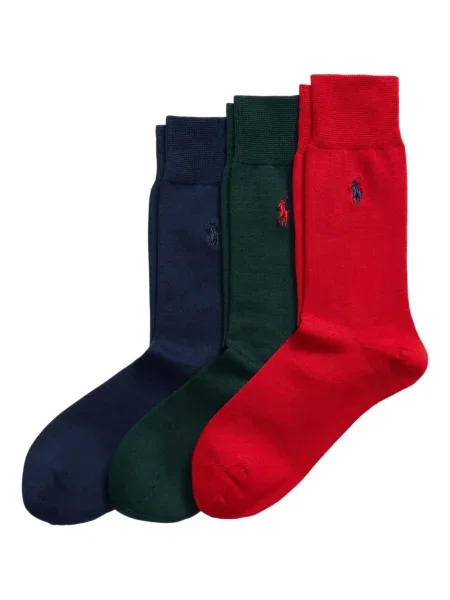 Ριγέ δερμάτινος κάλτσες Polo Ralph Lauren με κορδόνι μαύρο