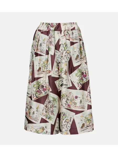 Bermude Loro Piana de mătase bordo