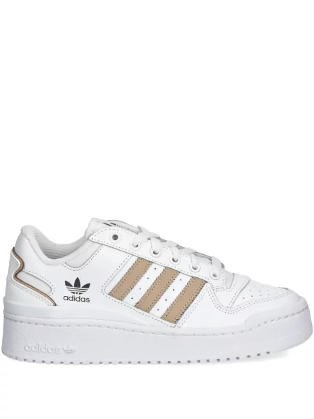 Sneakerși Adidas Gazelle din piele de căprioară cu decolteu rotund alb