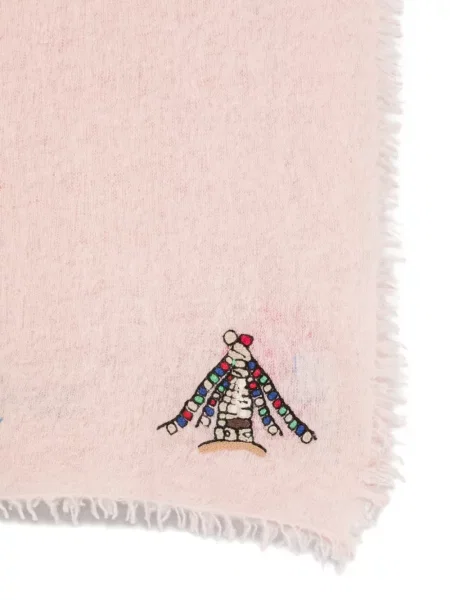 Fular Mouleta cu broderie roz