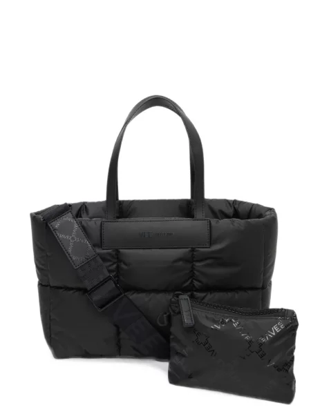 Matlasat geantă shopper Veecollective negru