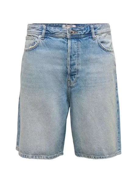 Pantaloni scurți din denim Only&sons|man albastru