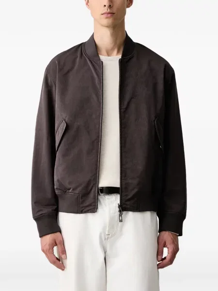 Reversibil geacă bomber Armani Exchange cu broderie maro