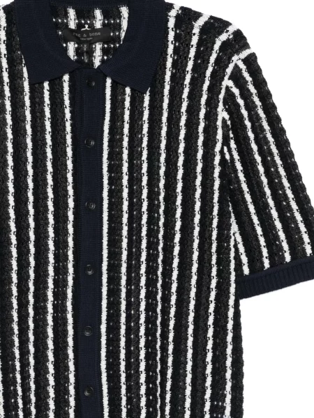 Cămașă Rag & Bone cu dungi albastru