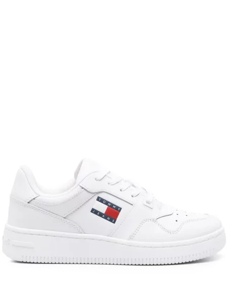 Sneakerși Tommy Jeans din piele alb