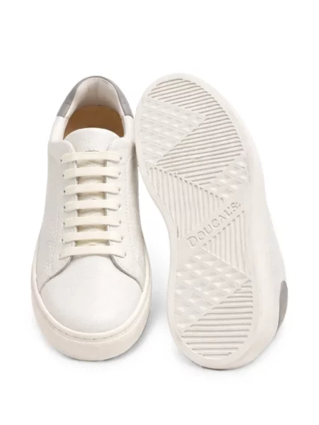 Sneakerși Doucal's cu șireturi din piele alb