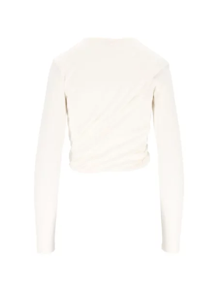 Lung tricou Diesel din jerseu alb