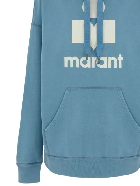 Hanorac cu glugă Marant cu imagine albastru