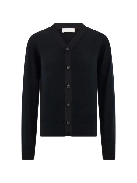 Cardigan Ferragamo cu decolteu în V albastru