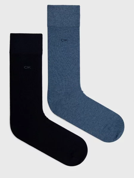 Чорапи Calvin Klein синьо