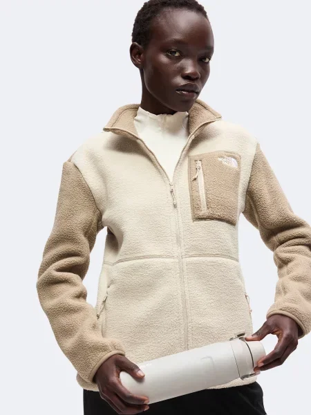 THE NORTH FACE Funkčná flisová bunda YUMIORI nebielená / tmavošedá béžová