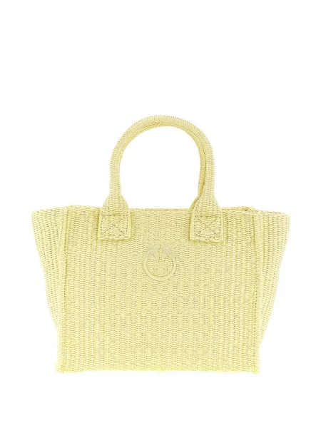 Geantă shopper Pinko galben