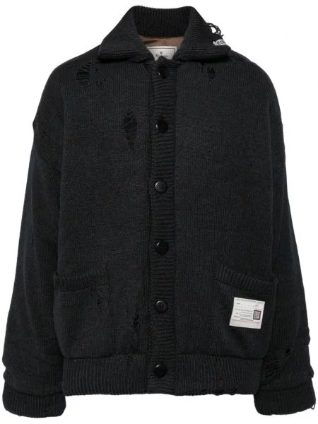 Cardigan Maison Mihara Yasuhiro zdrențuiți negru