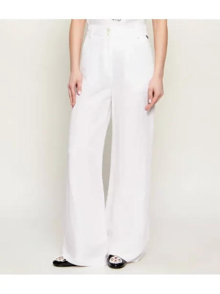 Marc Cain Pantaloni | cu adaos de in alb
