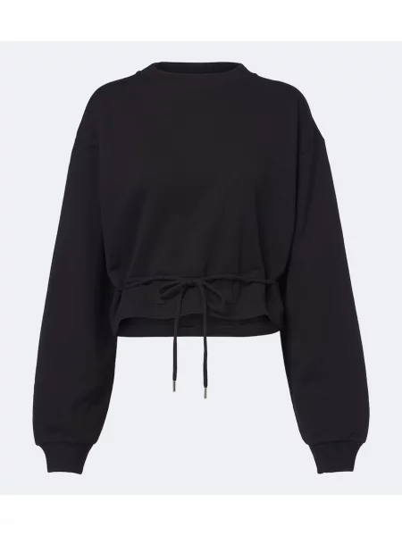 Decupat hanorac Dries Van Noten din jerseu negru