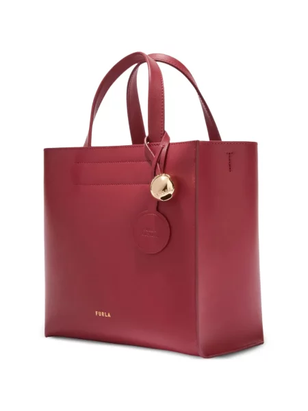 Top Furla din piele roșu