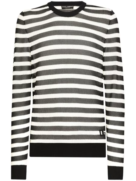 Pulover Dolce & Gabbana cu broderie albastru