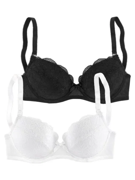 PETITE FLEUR Sutien / negru alb