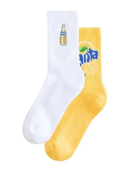 Next Șosete bleumarin / galben citron / verde alb