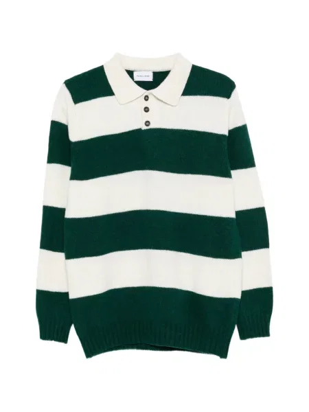 Tricou polo Scaglione de lână verde
