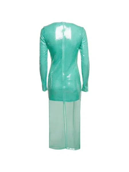 Rochie maxi David Koma cu paiete verde