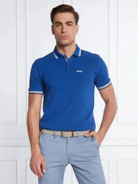 BOSS GREEN Polo Paddy albastru