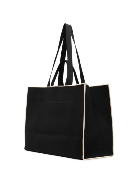 Shopper kabelka Patrizia Pepe s autogramem černá