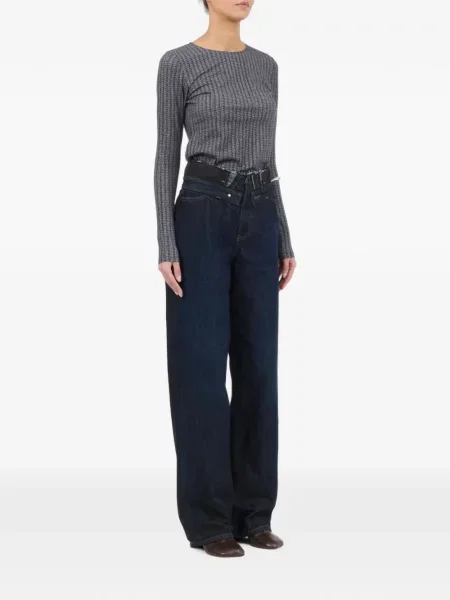 Blugi drepți Mm6 Maison Margiela albastru