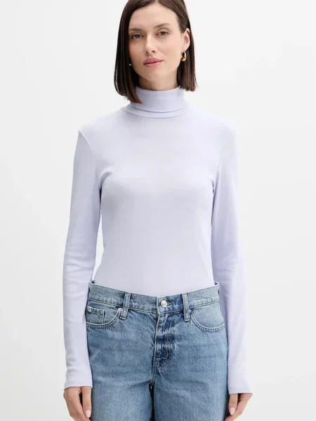 Блуза с дълги ръкави United Colors of Benetton с поло синьо