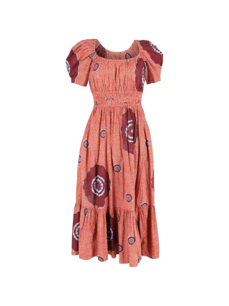 Rochie midi Ulla Johnson până la genunchi de costum roșu
