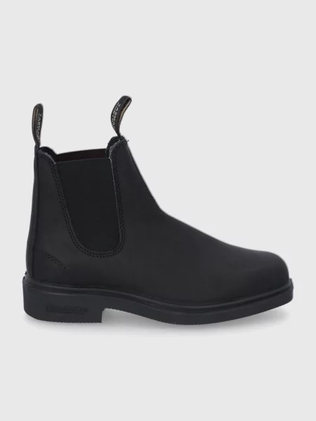 Blundstone Ghete Chelsea de piele femei cu plat negru
