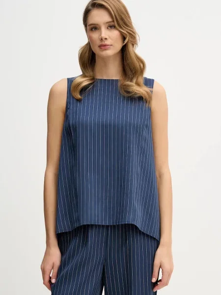 Majica Sisley mornarsko modra