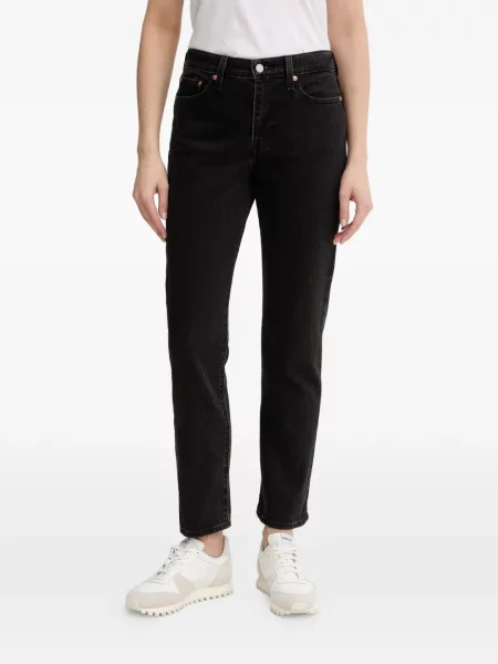 Карирани с яка дънки straight leg Levi's® с качулка синьо