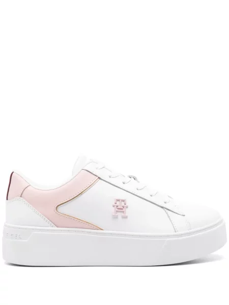 Sneakerși Tommy Hilfiger din piele alb