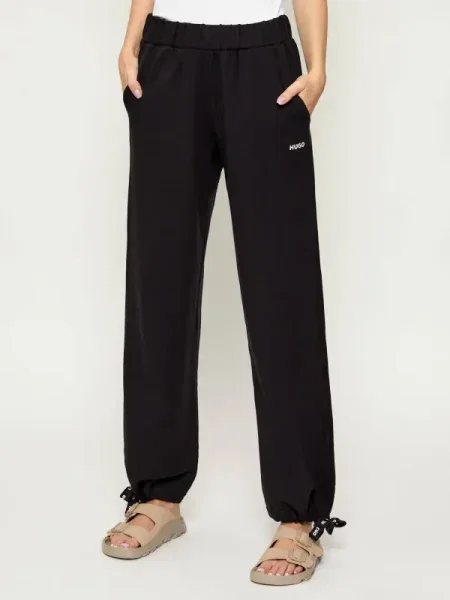 HUGO pantaloni de lounge CASUAL_PANT uni negru