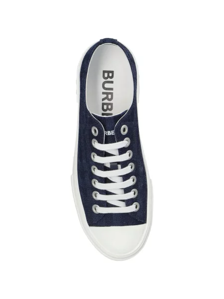 Tenisice Burberry s platformom s autogramom plava