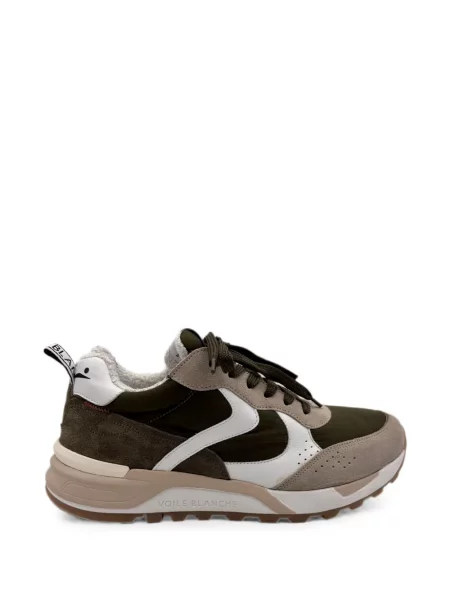 Sneakerși Voile Blanche din piele de căprioară verde