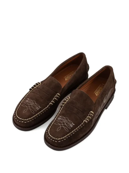 Pantofi loafer Sebago cu broderie maro
