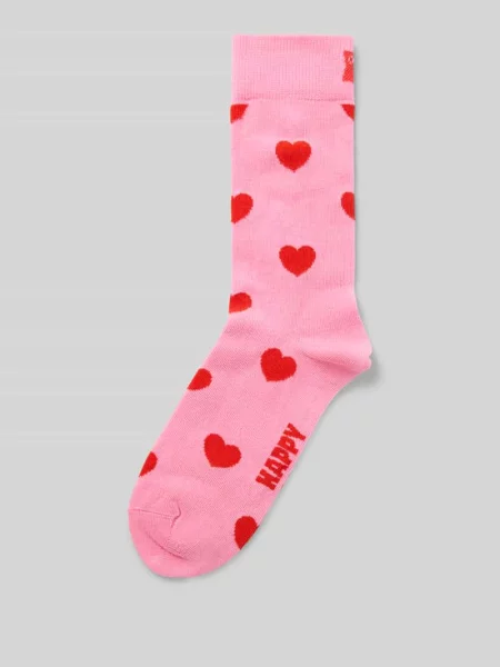 Skarpety Happy Socks w serca różowe