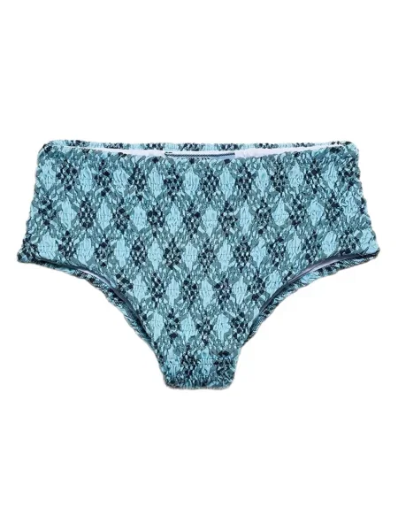 Bikini Prada în carouri albastru