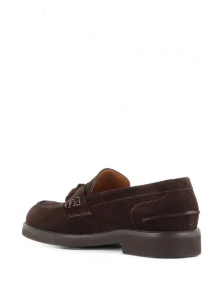 Pantofi loafer Tassinari din piele de căprioară maro