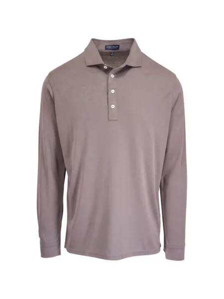 Lung tricou polo Peter Millar gri